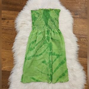 Vintage Green Tie-Dye Tube Top